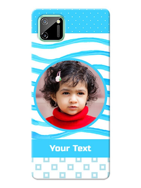 Custom Realme C11 phone back covers: Simple Blue Case Design