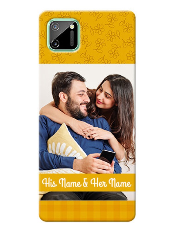 Custom Realme C11 mobile phone covers: Yellow Floral Design