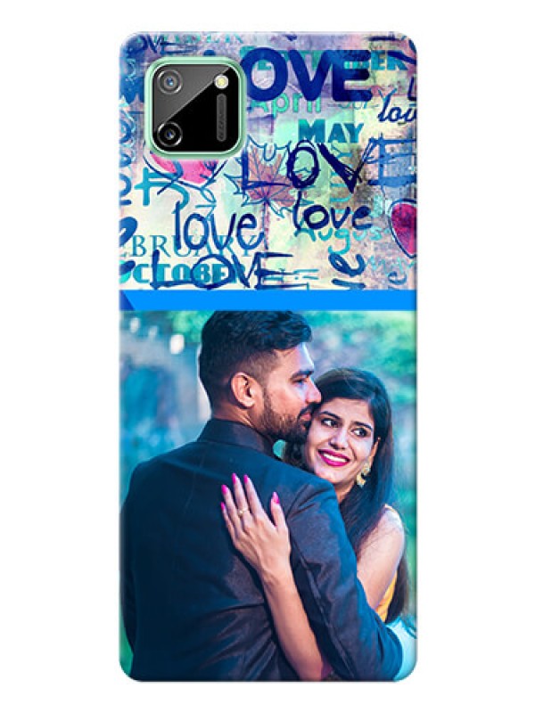 Custom Realme C11 Mobile Covers Online: Colorful Love Design