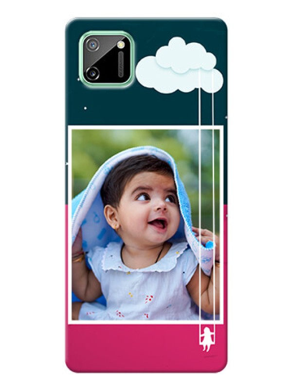 Custom Realme C11 custom phone covers: Cute Girl with Cloud Design