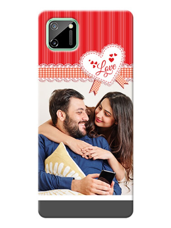 Custom Realme C11 phone cases online: Red Love Pattern Design