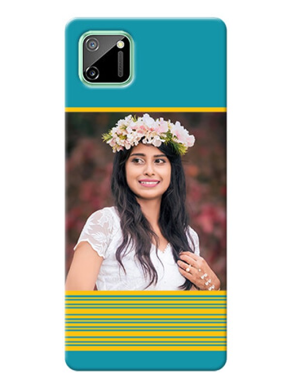 Custom Realme C11 personalized phone covers: Yellow & Blue Design 