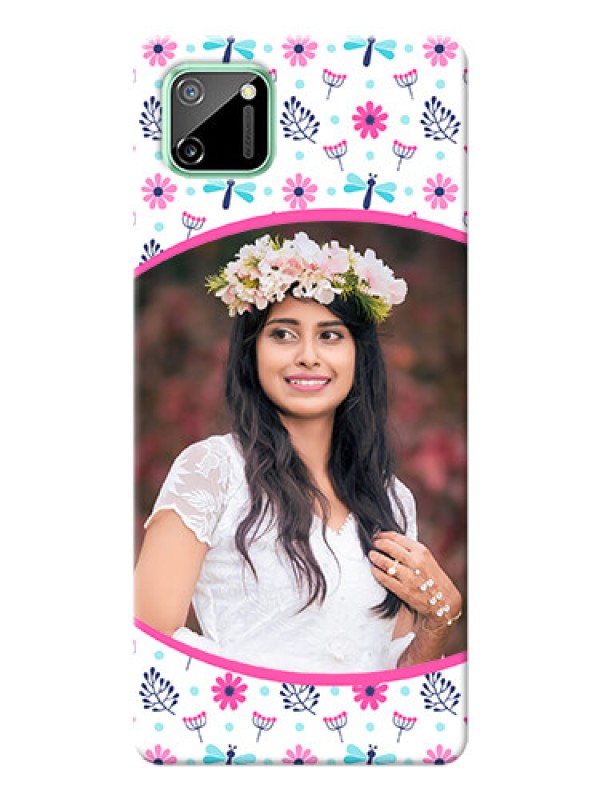 Custom Realme C11 Mobile Covers: Colorful Flower Design