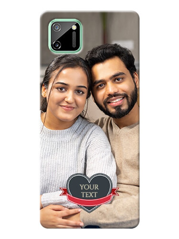 Custom Realme C11 mobile back covers online: Just Married Couple Design