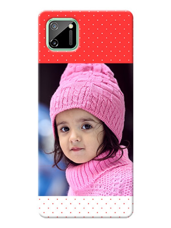 Custom Realme C11 personalised phone covers: Red Pattern Design
