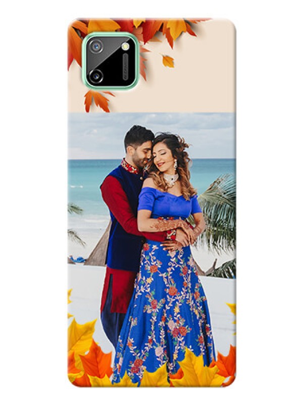 Custom Realme C11 Mobile Phone Cases: Autumn Maple Leaves Design