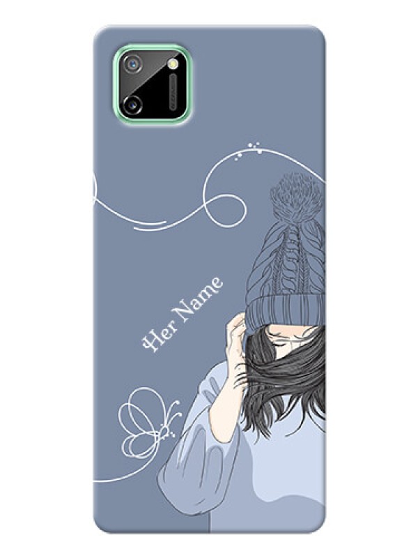 Custom Realme C11 Custom Mobile Case with Girl in winter outfit Design