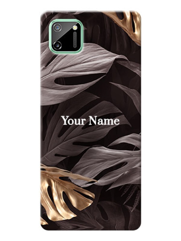 Custom Realme C11 Mobile Back Covers: Wild Leaves digital paint Design