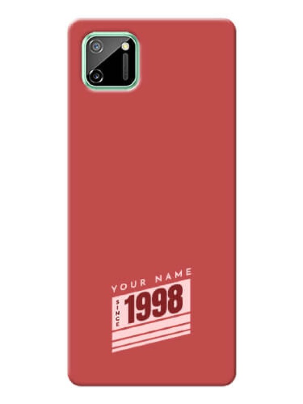 Custom Realme C11 Phone Back Covers: Red custom year of birth Design