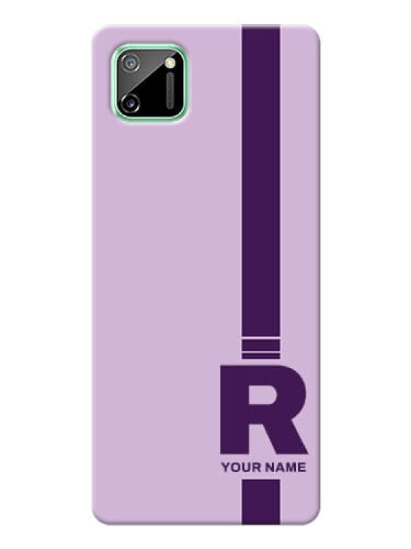 Custom Realme C11 Custom Phone Covers: Simple dual tone stripe with name Design
