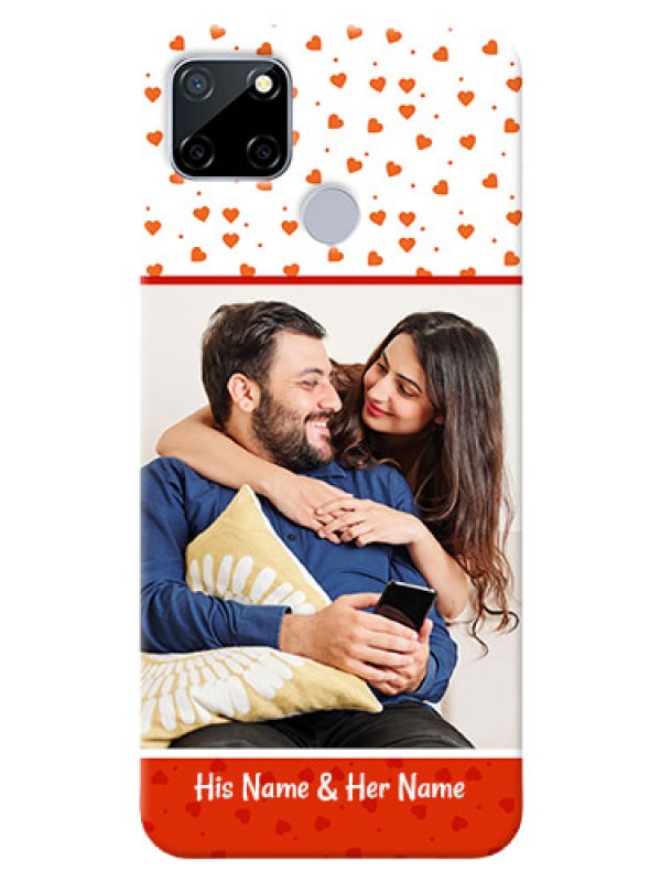 Custom Realme C12 Phone Back Covers: Orange Love Symbol Design