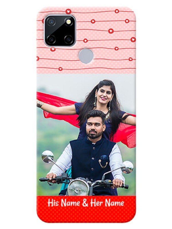 Custom Realme C12 Custom Phone Cases: Red Pattern Case Design