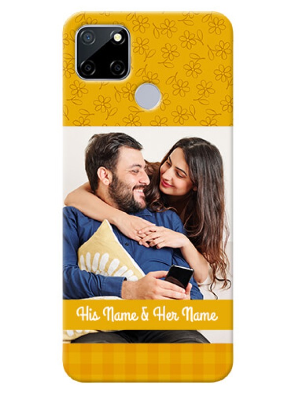 Custom Realme C12 mobile phone covers: Yellow Floral Design