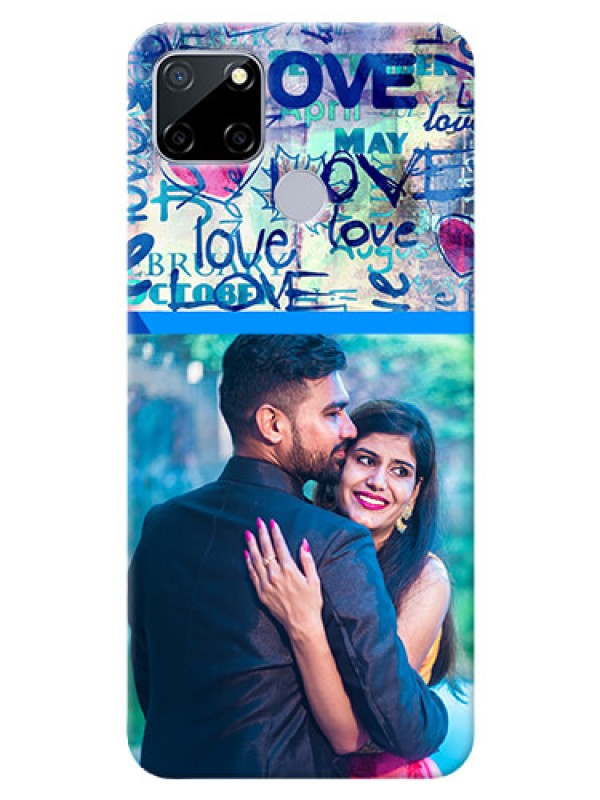 Custom Realme C12 Mobile Covers Online: Colorful Love Design