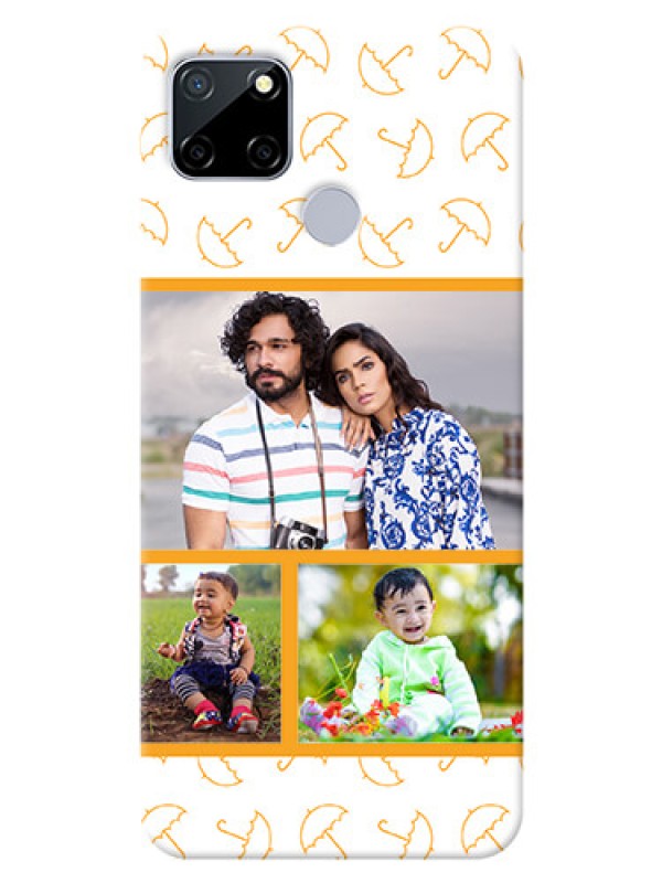 Custom Realme C12 Personalised Phone Cases: Yellow Pattern Design