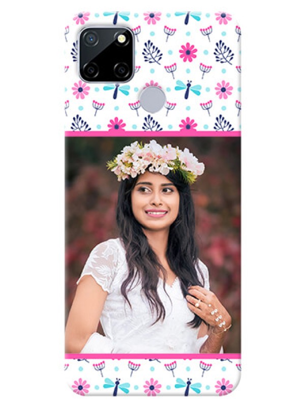 Custom Realme C12 Mobile Covers: Colorful Flower Design