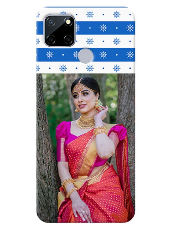 Custom Realme C12 custom mobile covers: Snow Pattern Design