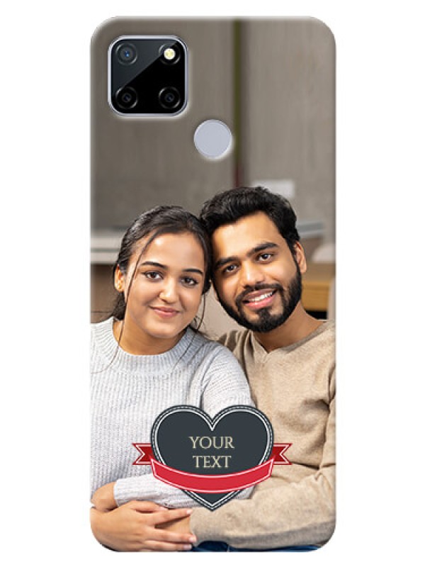 Custom Realme C12 mobile back covers online: Just Married Couple Design