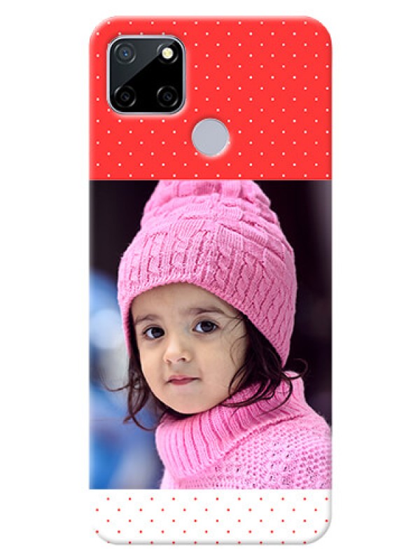 Custom Realme C12 personalised phone covers: Red Pattern Design