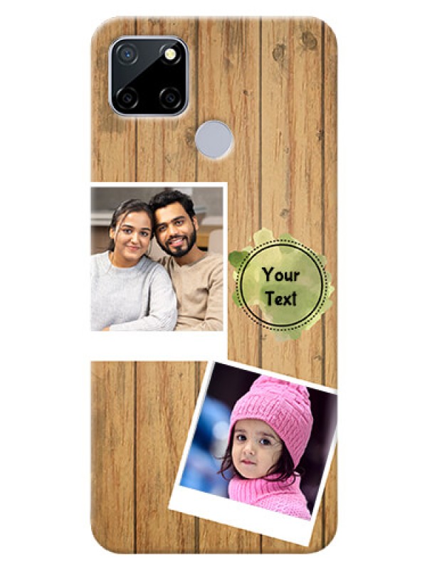 Custom Realme C12 Custom Mobile Phone Covers: Wooden Texture Design