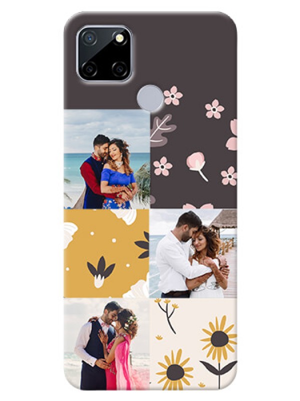 Custom Realme C12 phone cases online: 3 Images with Floral Design