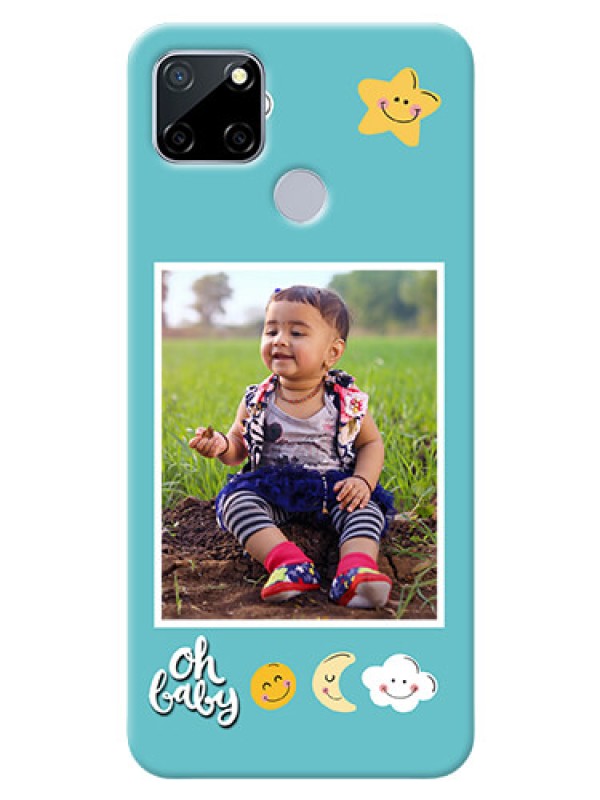 Custom Realme C12 Personalised Phone Cases: Smiley Kids Stars Design