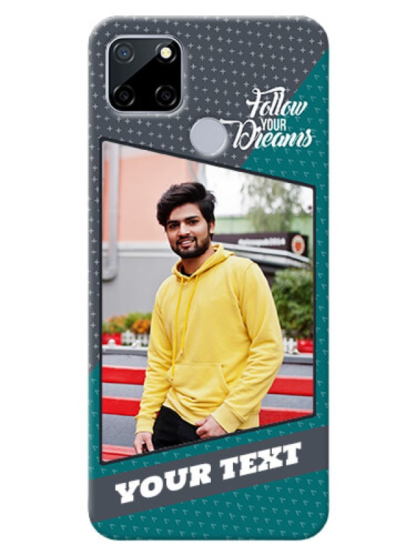 Custom Realme C12 Back Covers: Background Pattern Design with Quote