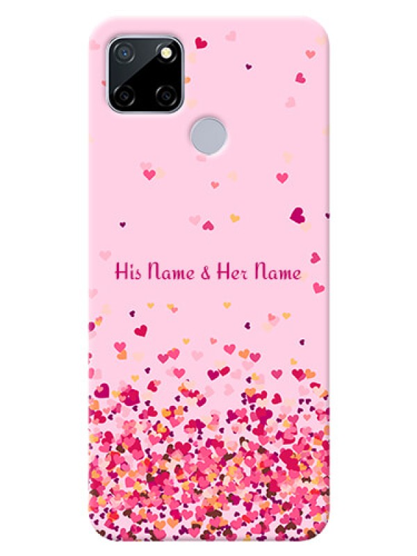 Custom Realme C12 Phone Back Covers: Floating Hearts Design