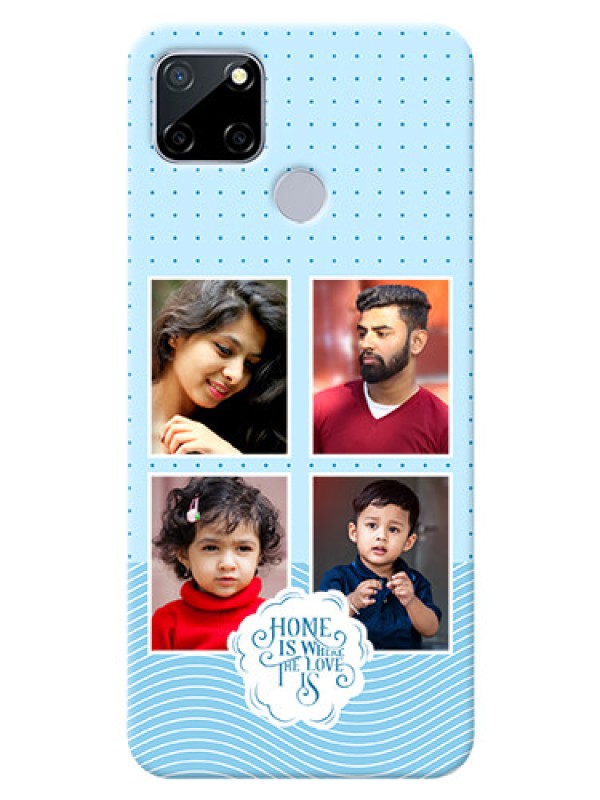 Custom Realme C12 Custom Phone Covers: Cute love quote with 4 pic upload Design