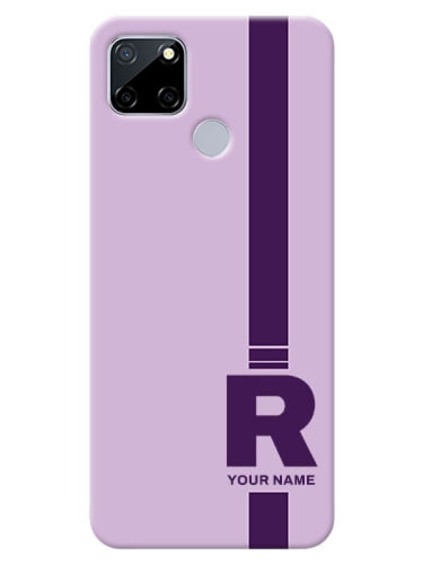 Custom Realme C12 Custom Phone Covers: Simple dual tone stripe with name Design