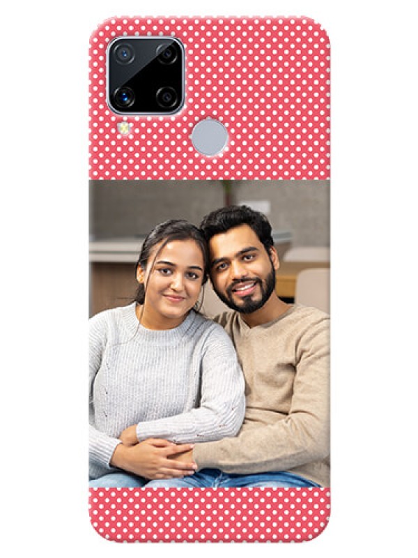 Custom Realme C15 Custom Mobile Case with White Dotted Design
