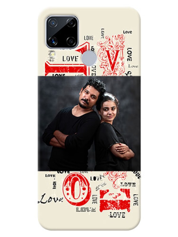 Custom Realme C15 mobile cases online: Trendy Love Design Case