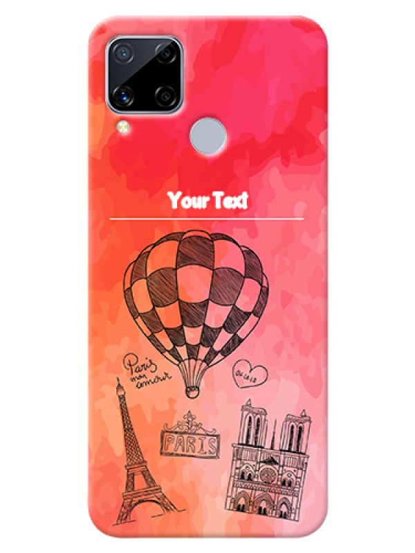 Custom Realme C15 Personalized Mobile Covers: Paris Theme Design