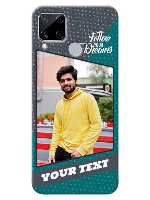 Custom Realme C15 Back Covers: Background Pattern Design with Quote