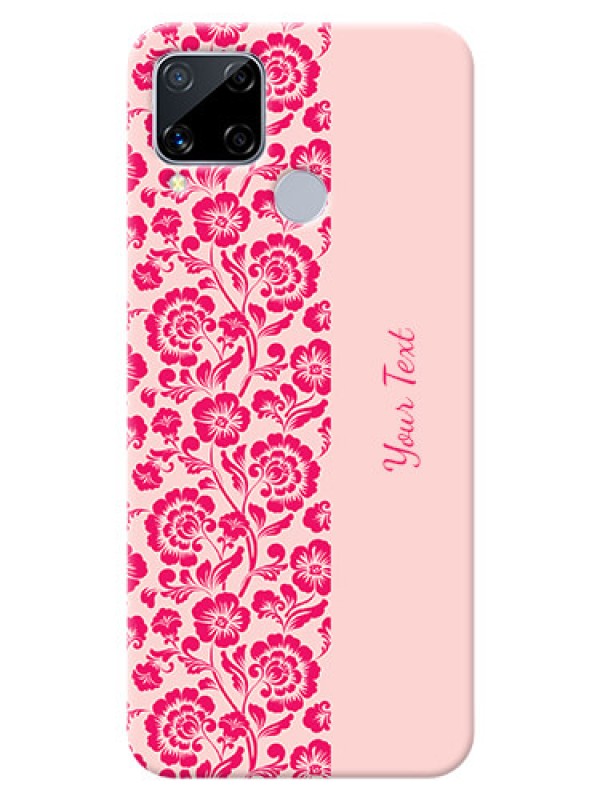Custom Realme C15 Phone Back Covers: Attractive Floral Pattern Design