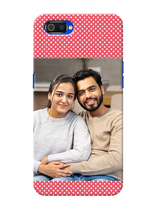 Custom Realme C2 Custom Mobile Case with White Dotted Design