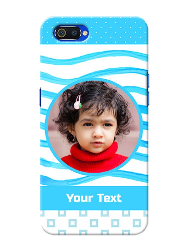 Custom Realme C2 phone back covers: Simple Blue Case Design
