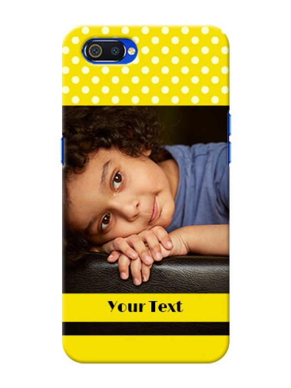 Custom Realme C2 Custom Mobile Covers: Bright Yellow Case Design