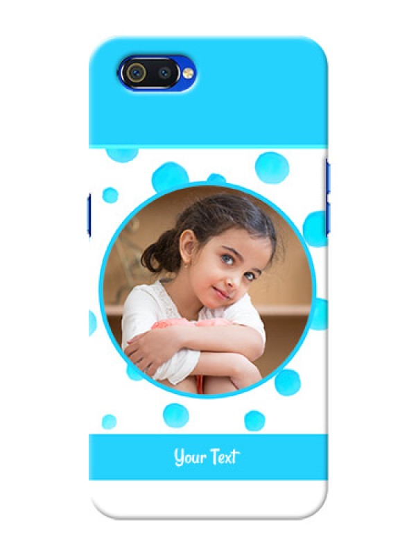 Custom Realme C2 Custom Phone Covers: Blue Bubbles Pattern Design