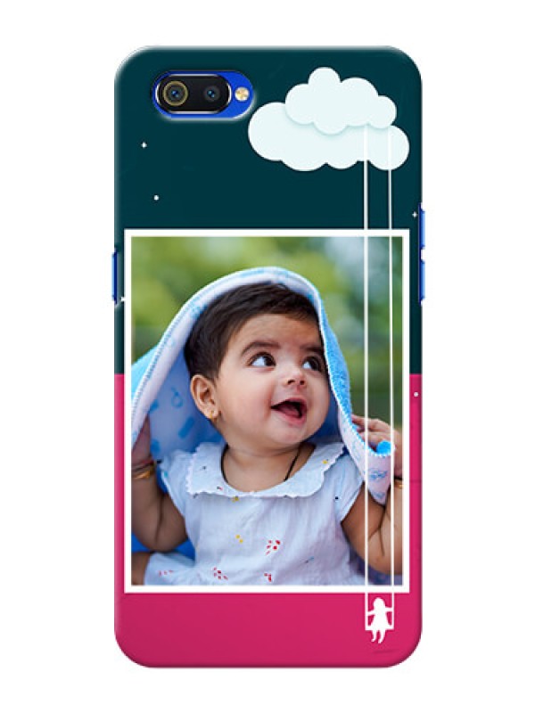 Custom Realme C2 custom phone covers: Cute Girl with Cloud Design