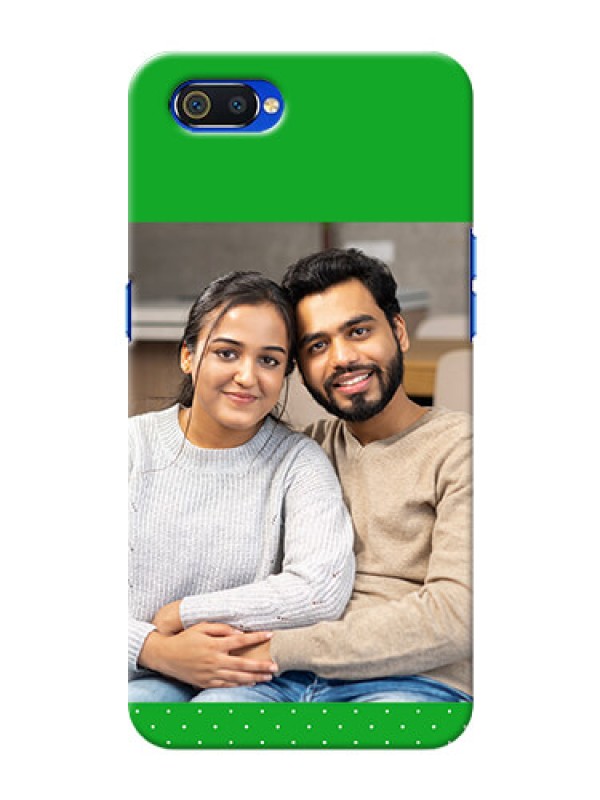 Custom Realme C2 Personalised mobile covers: Green Pattern Design