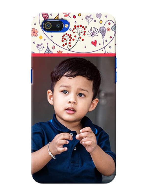 Custom Realme C2 phone back covers: Premium Floral Design
