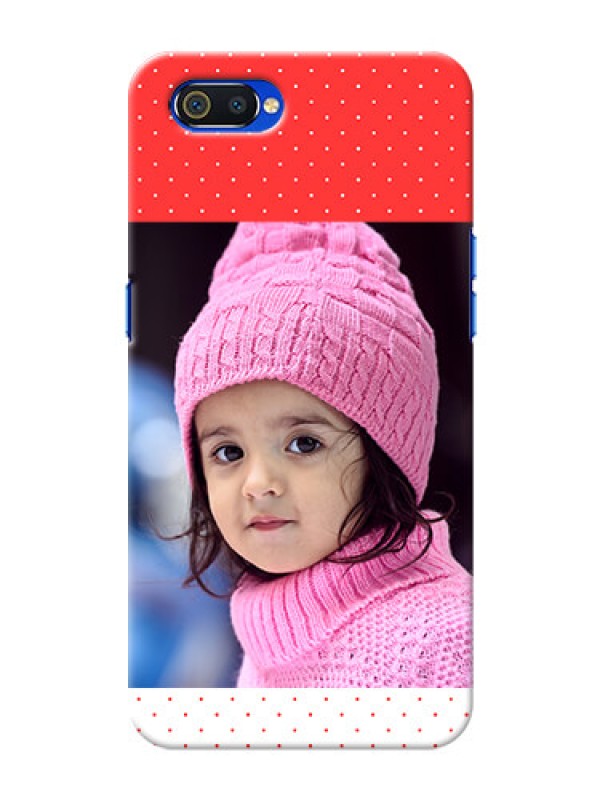 Custom Realme C2 personalised phone covers: Red Pattern Design