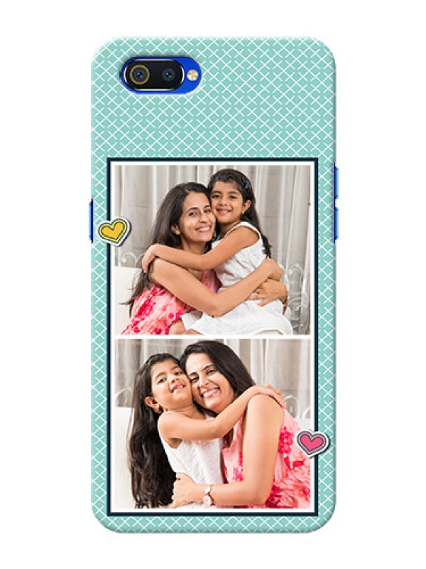 Custom Realme C2 Custom Phone Cases: 2 Image Holder with Pattern Design