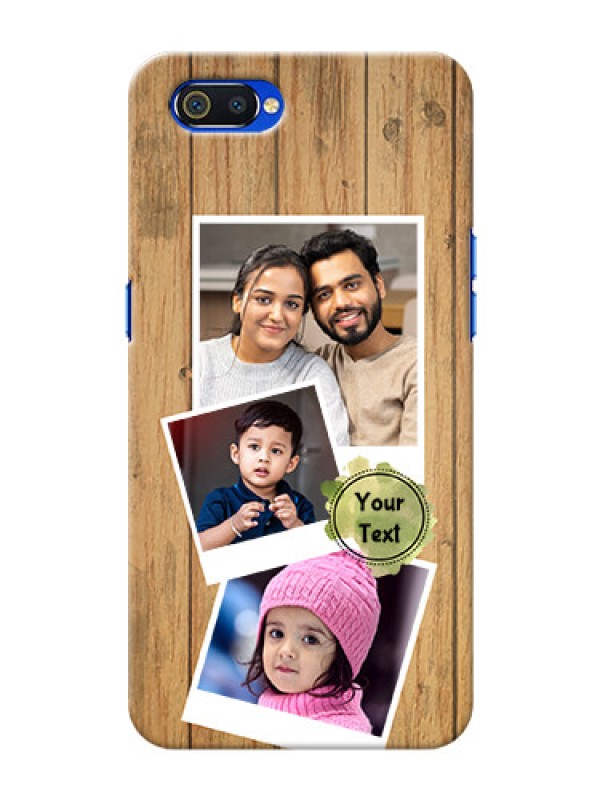 Custom Realme C2 Custom Mobile Phone Covers: Wooden Texture Design