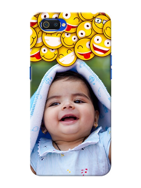 Custom Realme C2 Custom Phone Cases with Smiley Emoji Design