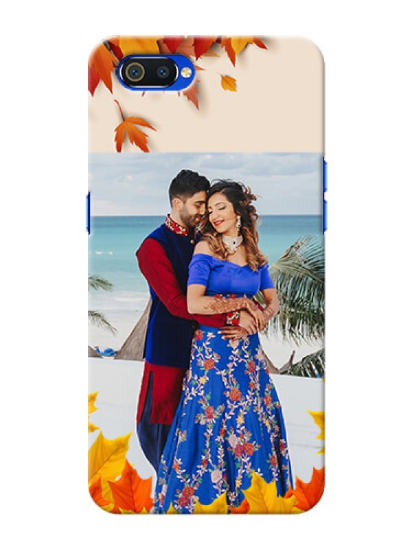 Custom Realme C2 Mobile Phone Cases: Autumn Maple Leaves Design