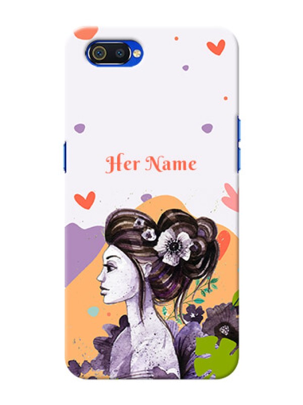 Custom Realme C2 Custom Mobile Case with Woman And Nature Design