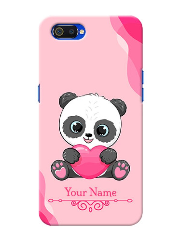 Custom Realme C2 Mobile Back Covers: Cute Panda Design