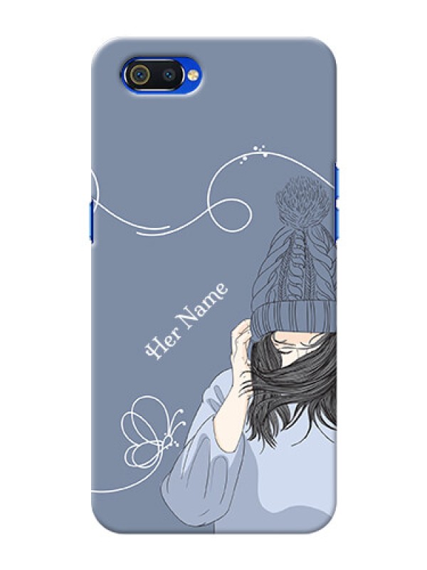 Custom Realme C2 Custom Mobile Case with Girl in winter outfit Design